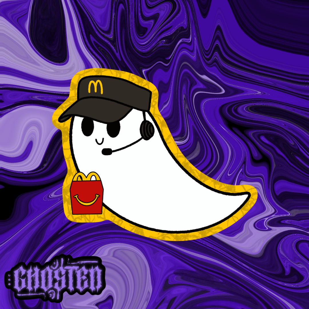Fast Food Ghostie Sticker