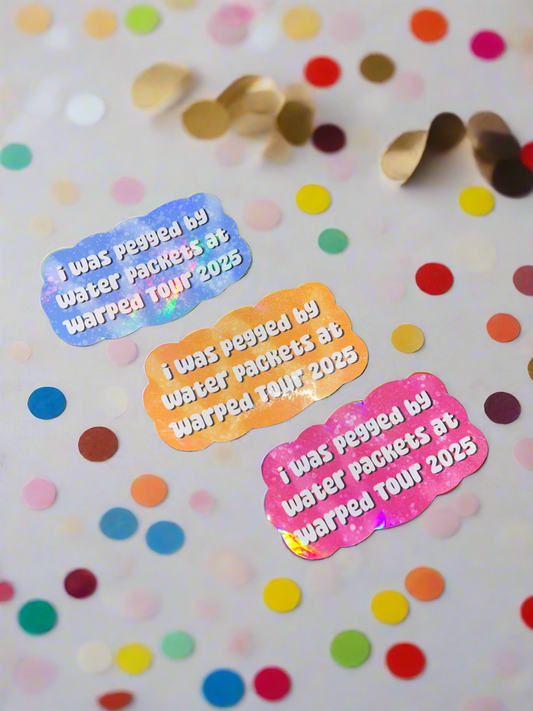 Warped Tour Water Packets Stickers